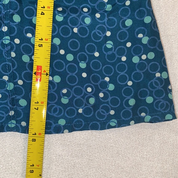 Fossil 100% silk women’s teal polka dot tank top size M - Picture 9 of 10